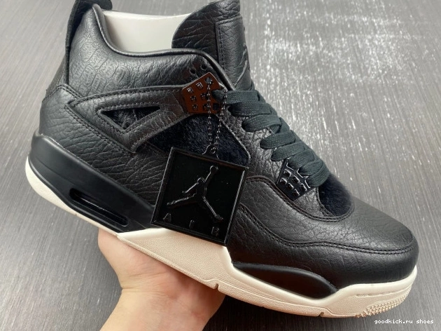 4 Retro Jordan 819139-010 Pony Hair Black 0807